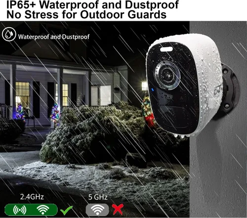 Miniatura 6 de DCT Cámaras magnéticas para seguridad del hogar: Instalación instantánea sin perforación - Cámara WiFi inalámbrica para exteriores - Detección