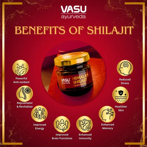 Miniatura 3 de VASU Ayurveda Himalayan Shilajit Resina 400 mg – Potenciador de energía natural probado en laboratorio con ácido fúlvico y más de 85 minerales traza