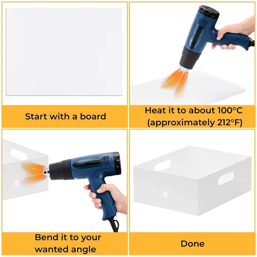 Miniatura 7 de Hiceeden Paquete de 6 láminas de plástico ABS de 12 x 16 x 0.06 pulgadas, hojas de plástico flexible moldeables, hojas de plástico ABS