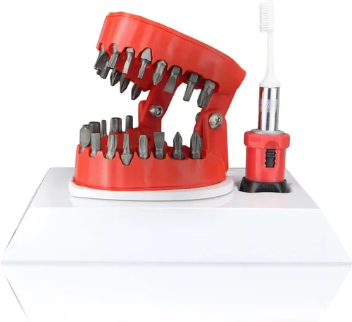 Soporte para brocas de prótesis con base, regalo de dentista, soporte para brocas, decoración de escritorio de escultura 3D, soporte para brocas de