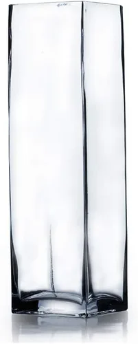Miniatura 26 de WGV - Bloque de vidrio cuadrado alto para florero, longitud 3 pulgadas, altura 6 pulgadas, recipiente floral transparente, portavelas, terrario