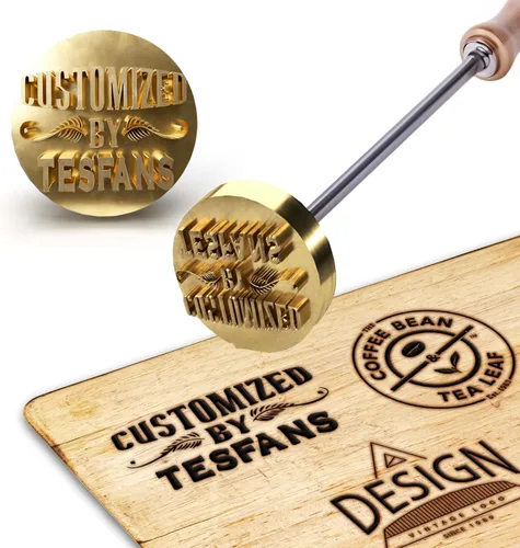 Hierro de marca personalizado para madera, alimentos y cuero, hierro de marca de madera personalizado para logotipo, nombre y patrones, kit de