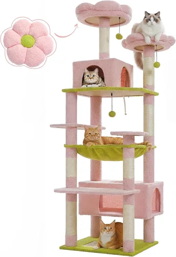 Miniatura 13 de PAWZ Road Árbol grande para gatos, torre para gatos de 72 pulgadas para gatos grandes, condominio para gatos con postes rascadores y almohadillas