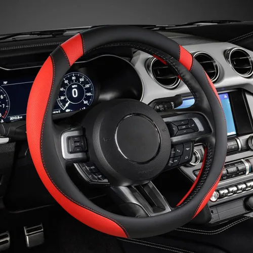 Miniatura 15 de West Llama - Funda para volante de automóvil (acolchado con diamante, negro y gris)