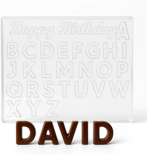 CANDISLE Moldes de dulces de chocolate con letras