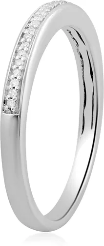 Miniatura 3 de Anillo de aniversario de boda en plata de ley y diamantes.