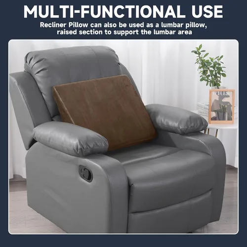 Miniatura 5 de MABOZOO Almohada de Cuña para Piernas de Sillón Reclinable, Cojín de Espuma Extra Grande para Reposapiés con Correas Ajustables, Extensor de Café