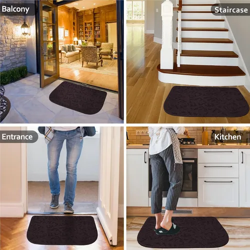 Miniatura 4 de TOONOW Tapetes de Interior para Puerta Delantera, 32"x17 pulgadas, Alfombra de Cocina de Perfil Bajo Lavable a Máquina, Tapete de Entrada