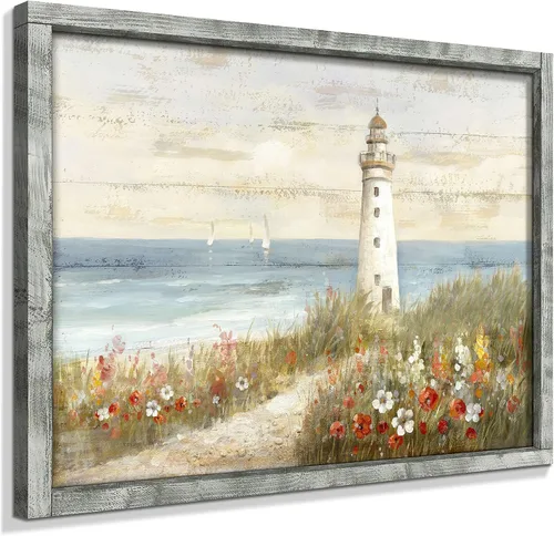 Miniatura 9 de Pintura enmarcada de paisaje marino: arte abstracto del océano, imagen costera, impresiones de veleros en madera en estilo moderno para decoración