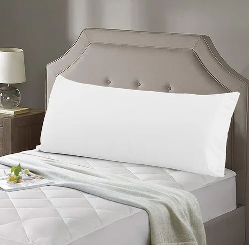 Miniatura 15 de Evolive Nueva Funda de Almohada Corporal de Hilo 300TC 100% Algodón con Cierre de Cremallera Oculto 21"x54" (Gris Carbón)