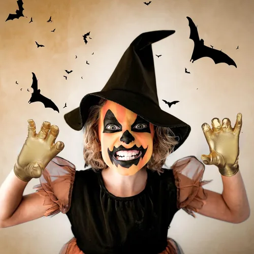 Miniatura 4 de Jiuguva 5 pares de guantes metálicos para disfraz de Halloween, cortos, brillantes, de princesa, elásticos, para mujeres, niños, fiesta, Halloween