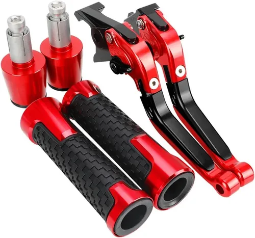 Miniatura 8 de Clutch For FZ8 FZ-8 2010-2018 Motorcycle Adjustable Folding Brake Clutch Levers Handgrip Handlebar Grips Ends Accessories Brake Handle(Black Black)