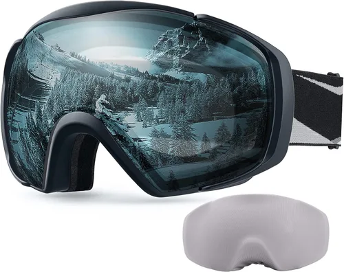 Miniatura 27 de OutdoorMaster Gafas de esquí con cubierta, gafas de nieve para snowboard OTG antivaho