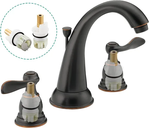 Miniatura 4 de RP25513 Kit de reemplazo de vástago de llave para kit de reparación de llave de dos manijas con Cartucho RP24096 Asientos RP4993 Muelles RP24097