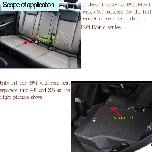 Miniatura 2 de EKR - Juego completo de fundas de asiento de cuero para automóvil de ajuste personalizado (color negro)