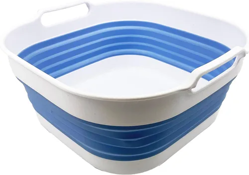 Miniatura 14 de SAMMART Sartén plegable de 10L (2.64 galones), lavabo plegable, tina portátil para lavar platos, bandeja de almacenamiento de cocina que ahorra