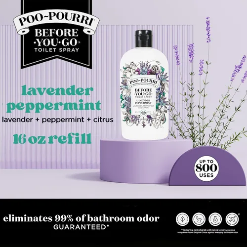 Miniatura 2 de Poo-Pourri Before-You-Go - Recarga de spray para inodoro, lavanda menta, 16 onzas líquidas, hasta 800 usos, desodorizante de olores de baño