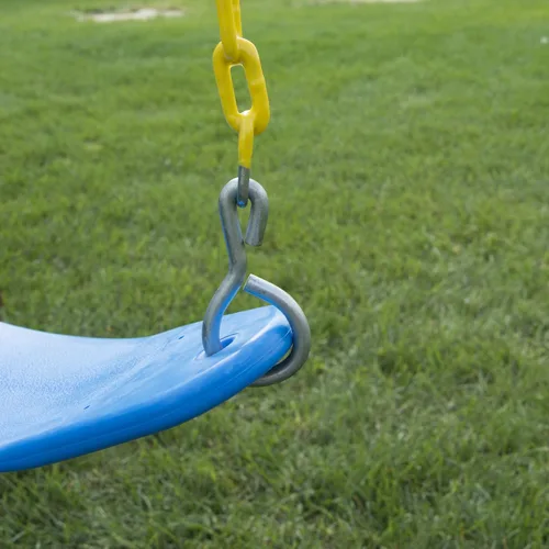 Miniatura 4 de Swing-N-Slide WS 4771 - Juego de asiento de columpio de alta resistencia para exteriores con cadenas revestidas y eslabones rápidos, color azul