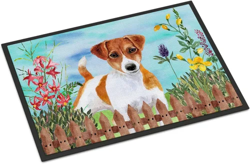 Miniatura 91 de Caroline's Treasures CK1311MAT Cavalier Spaniel Poinsettas - Felpudo de 18 x 27 pulgadas, tapete para puerta delantera, interior y exterior
