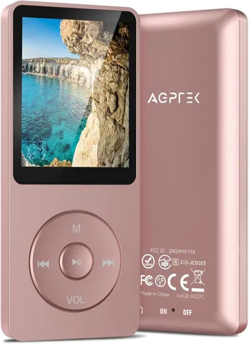 Miniatura 15 de AGPTEK A02PL Reproductor de MP3 de 64 GB, 70 horas de reproducción, sin pérdidas de sonido, Reproductor de música, Soporta hasta 128 GB
