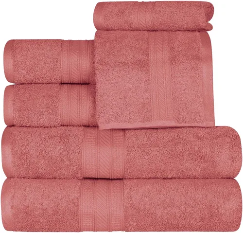 Miniatura 36 de Superior Juego de 2 toallas de baño de fibra larga 100% algodón peinado de 27.64 oz/m², para baño, ducha, cocina, súper suave, afelpado, altamente