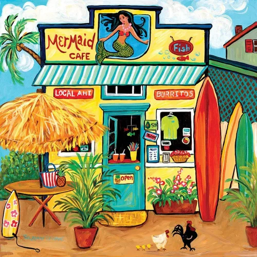 Miniatura 3 de SUNSOUT INC - Mermaid Cafe - Rompecabezas de 500 piezas por artista: Suzanne Etienne - Tamaño acabado 19" x 19" - MPN # 47170
