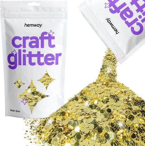 Miniatura 38 de Hemway Craft Glitter - Rojo Copos de lentejuelas metálicas de varios tamaños para manualidades de resina y epoxi Suministros para vasos