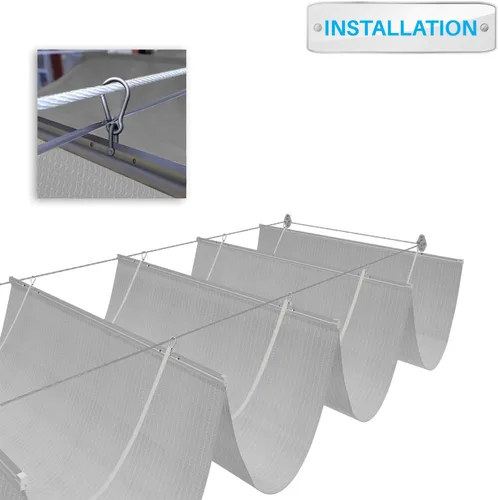 Miniatura 4 de Patio Cubierta de Sombra Retráctil para Pérgola de 3 pies de ancho x 16 pies de largo, Repuesto de Toldo, Fundas de Tela para Pérgolas al Aire Libre