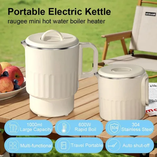 Miniatura 2 de Hervidor eléctrico para agua hirviendo, café, leche, tetera plegable, calentador de agua para viajes en casa, hervidor de agua plegable