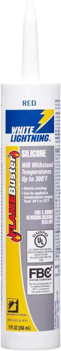 White Lightning W44117010 Flame Buster Sellador de silicona de alto calor, 10 onzas líquidas, rojo
