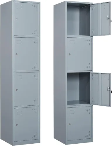 Miniatura 12 de Letaya Taquillas de metal para empleados, gabinete de almacenamiento de acero de 71 pulgadas con 4 puertas con cerradura para personal de oficina