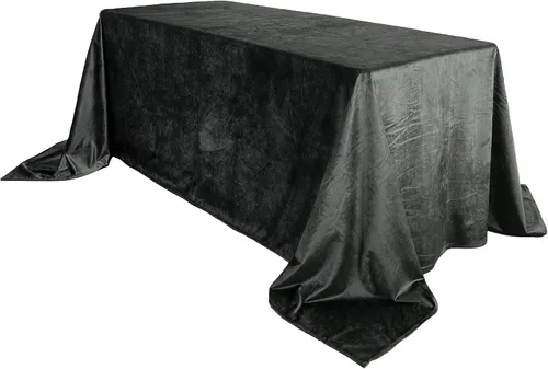 YOUR CHAIR COVERS - Manteles rectangulares de terciopelo - Mantel sin costuras de alta calidad para mesas rectangulares estándar de 6 pies, color