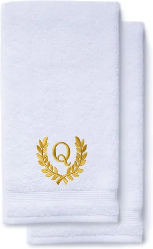 Miniatura 179 de Toallas de mano decorativas y con monograma para baño, cocina, maquillaje Regalo personalizado para boda-nupcial Toalla turca de lujo