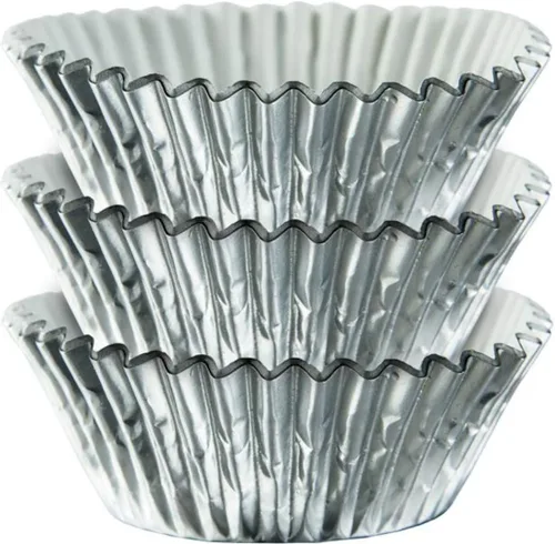 Miniatura 4 de Wilton Pastel 415-207 BAKECUPS PLATA FOIL 24CT, 2 pulgadas