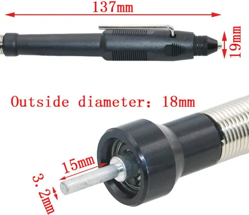 Miniatura 3 de Accesorio adaptador de eje flexible de 1/8 pies (0.125 in), portabrocas de cable de extensión de taladro flexible y herramienta de amoladora