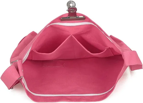 Miniatura 153 de Covelin - Bolsa de hombro informal de lona para mujer, estilo bohemio y retro, bolsa de mano, bolso cruzado, tamaño grande