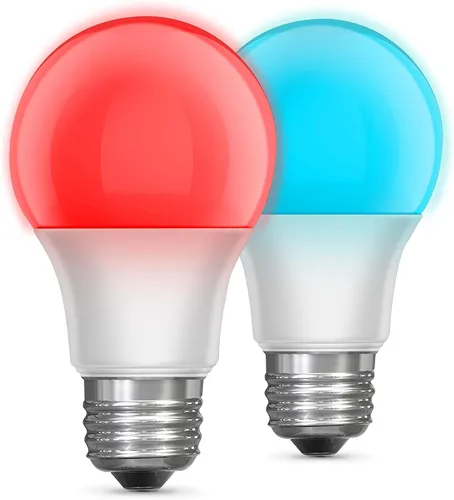 Miniatura 2 de Feit Electric Bombilla LED A19 que cambia de color, 16 colores con 5 niveles de brillo, efectos de flash/estroboscópico/desvanecimiento/suave, 5 W