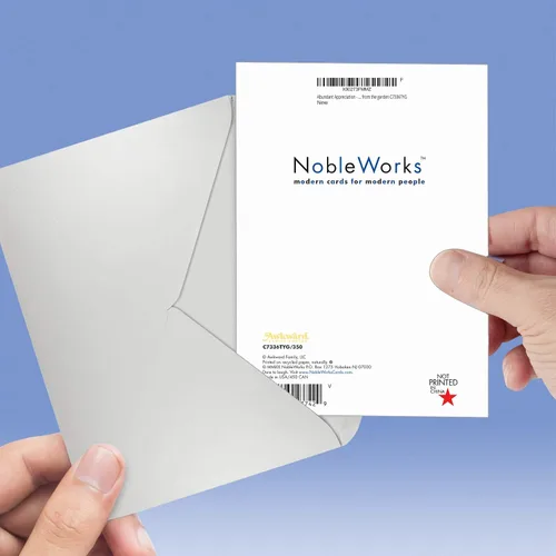 Miniatura 8 de NobleWorks - 1 Tarjeta de felicitación divertida de agradecimiento - Papelería de agradecimiento y gratitud - Abundante apreciación C7336TYG