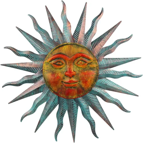 Miniatura 10 de VEWOGARDEN Arte Decorativo de Pared de Sol de Metal de 13 pulgadas para Colgar en Interiores y Exteriores, Hogar, Jardín, Regalos de Navidad