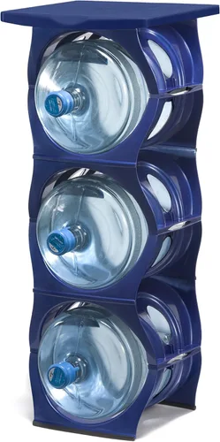Miniatura 9 de Bariboo Estante apilable para almacenamiento de botellas de agua, organizador de 5 galones, soporte para jarra de cocina, gabinete y organización
