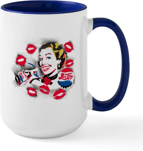 Miniatura 29 de CafePress Pepsi - Taza de café de cerámica (15.0 fl oz)
