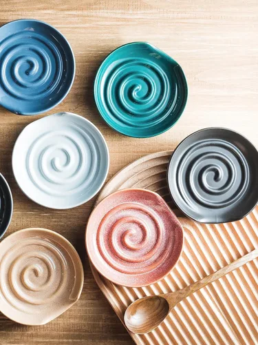Miniatura 6 de Soporte para cuchara, soporte para cuchara con bandeja profunda para evitar derrames de salsa, soporte para utensilios para espátula, cuchara de Gris