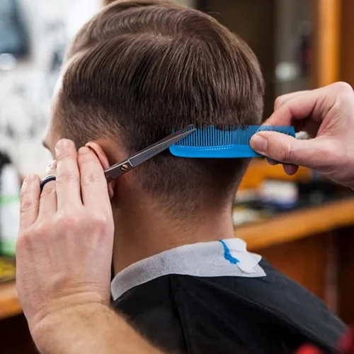 Miniatura 5 de Soft 'N Style Juego de 4 peines para el cuidado del cabello - No se rompen - peine para hombres/peine de dientes finos/peines para cabello Azul