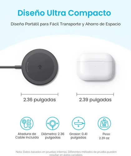 Miniatura 5 de Anker Zolo - Cargador inalámbrico magnético, certificado Qi2 de 15 W, almohadilla de carga inalámbrica compatible con MagSafe, para iPhone Negro