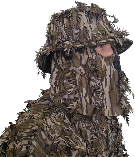 Miniatura 12 de QuikCamo Realtree & Mossy Oak 3D Leafy Camo - Sombrero de cubo para hombres, ciervos, patos y pavos (totalmente ajustable OSFM)