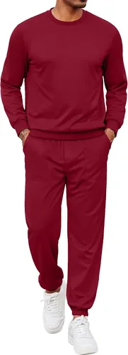 Miniatura 11 de COOFANDY Conjunto deportivo de 2 piezas para hombre, sudadera de manga larga, sin botones, para deportes, casual, fitness, trotar