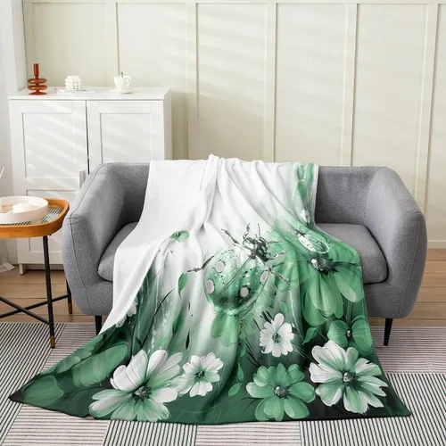 Miniatura 10 de Erosebridal Manta de abeja de 40 x 50 pulgadas, manta de sherpa cálida con estampado de animales 3D para sofá de cama, manta de microfibra suave