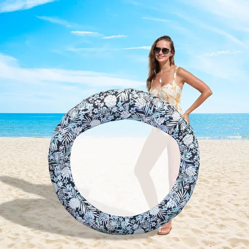Miniatura 5 de Flotadores inflables de piscina para adultos, flotador de silla de piscina cubierta de tela, flotador de malla para adultos, hamaca de piscina