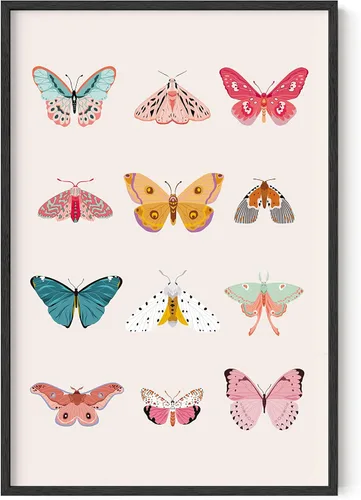 Miniatura 23 de HAUS AND HUES Arte de pared de mariposas: carteles estéticos para habitación, decoración de pared amarilla, sin marco, 12 x 16 pulgadas Mariposas