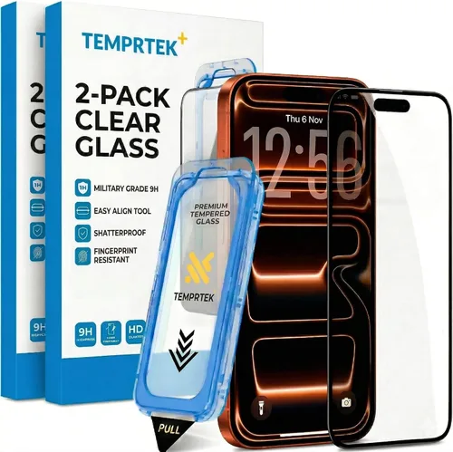 Miniatura 17 de TEMPRTEK+ Paquete de 2 Protectores de Pantalla para iPhone 17 Pro Max Compatible con iPhone 16 Pro Max Protector de Pantalla de Privacidad - 9H